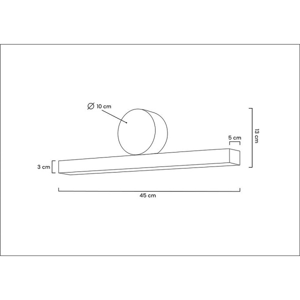 Lampa ścienna WAND 45 złota - Moosee